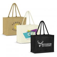 Torino Jute Tote Bag - Colour Match Shopping Bags from Challenge Marketing NZ