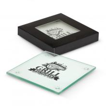 Venice Glass Coaster Set of 2 - Square Coasters from Challenge Marketing NZ