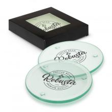 Venice Glass Coaster Set of 4 - Round Coasters from Challenge Marketing NZ