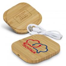 Vita Bamboo Wireless Charger - Square Wireless Chargers from Challenge Marketing NZ