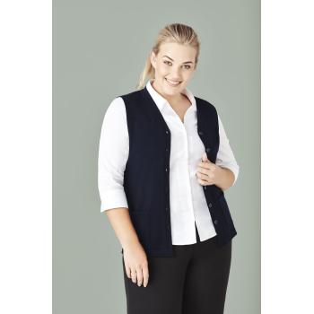 Womens Button Front Knit Vest - CK961LV