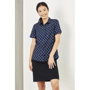 Womens Florence Daisy Print Short Sleeve Shirt - CS948LS