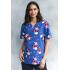 Womens CHRISTMAS  S/S V-neck scrub - CST146LS Medical Scrubs from Challenge Marketing NZ