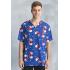 Mens CHRISTMAS  S/S V-neck scrub - CST146MS Medical Scrubs from Challenge Marketing NZ