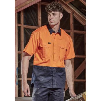 Mens Hi Vis Short Sleeve Shirt - ZW115