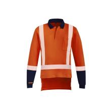 Mens Orange Flame TTMC-W17 X Back Taped Polo - ZH670 Shirts from Challenge Marketing NZ