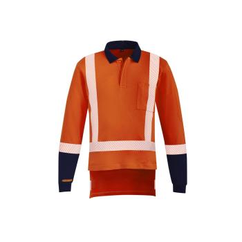 Mens Orange Flame TTMC-W17 X Back Taped Polo - ZH670