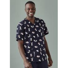 Mens Printed Best Friends Scrub Top - CST147MS Medical Scrubs from Challenge Marketing NZ