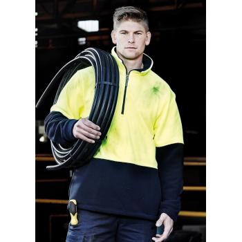 Unisex Hi Vis 1/2 Zip Polar Fleece Pullover - ZT460