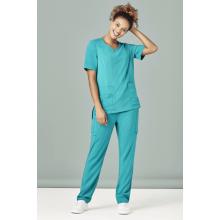 Womens Avery Round Neck Scrub Top - CST942LS Medical Scrubs from Challenge Marketing NZ