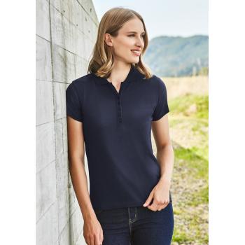 Womens Crew Short Sleeve Polo - P400LS