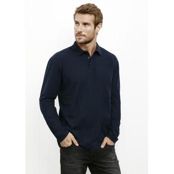 Mens Crew Long Sleeve Polo - P400ML