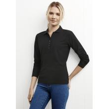 Womens Crew Long Sleeve Polo - P400LL Polos from Challenge Marketing NZ