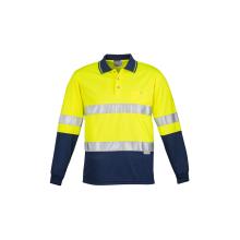 Mens Hi Vis Spliced Long Sleeve Polo - Hoop Taped - ZH235 Shirts from Challenge Marketing NZ