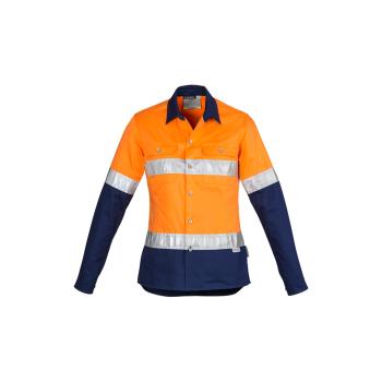 Womens Industrial Long Sleeve Shirt - Hoop Taped - ZWL123