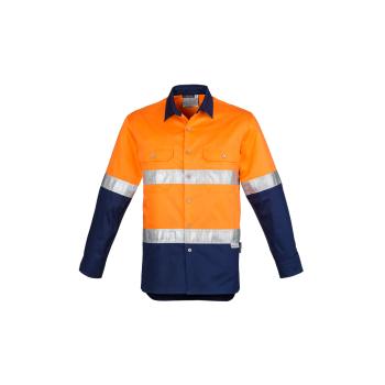 Mens Industrial Long Sleeve Shirt - Hoop Taped - ZW123