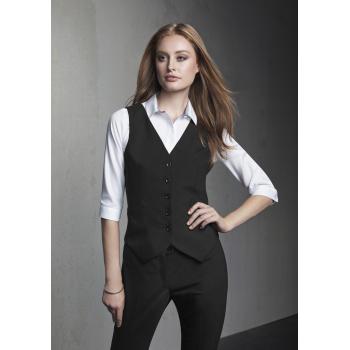 Peaked Vest with Knitted Back Womens  - 54011