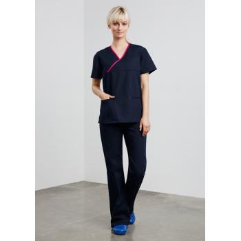 Womens Contrast Scrub Top - H10722