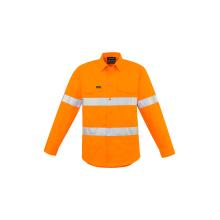 Mens Hi Vis Hoop Taped Long Sleeve Shirt - ZW640 Shirts from Challenge Marketing NZ