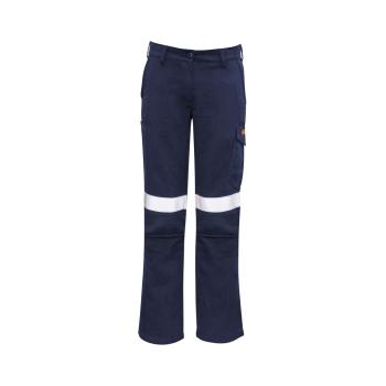 Womens Orange Flame Taped Cargo Pant - ZP522