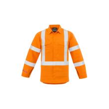 Mens Red Flame Hi Vis X Back Shirt - ZW137 Shirts from Challenge Marketing NZ