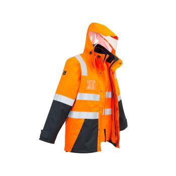 Mens Hi Vis 4 In 1 Waterproof Jacket - ZJ532