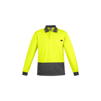 Mens Hi Vis Comfort Back Long Sleeve Polo - ZH410