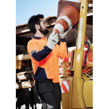 Mens Hi Vis Squad Long Sleeve Polo - ZH238