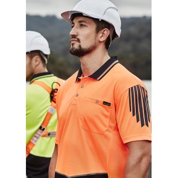 Mens Hi Vis Flux Short Sleeve Polo - ZH315