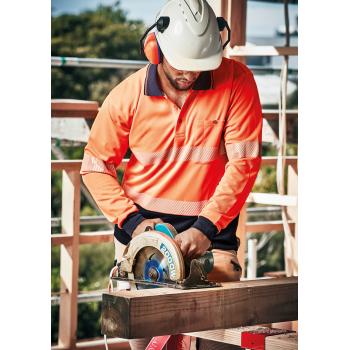 Unisex Hi Vis Segmented Tape Long Sleeve Polo - ZH530