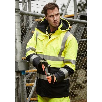 Mens Orange Flame Arc Rated Antistatic Waterproof Jacket - ZJ900