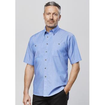 Mens Chambray Short Sleeve Shirt - SH113