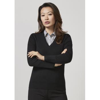 Womens V-Neck Knit Pullover - LP3506