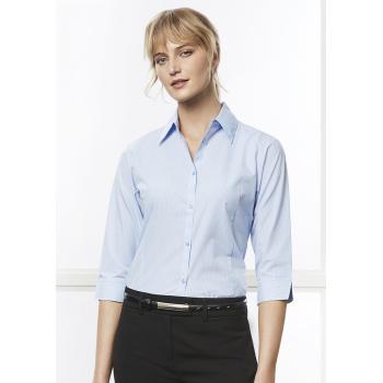 Womens Micro Check 3/4 Sleeve Shirt - LB8200