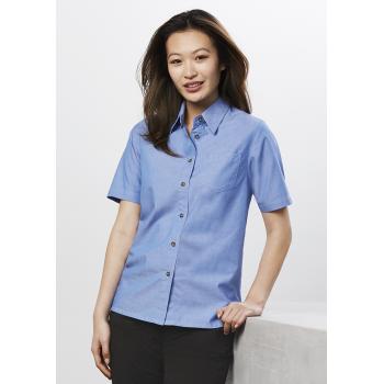 Womens Chambray Short Sleeve Shirt - LB6200