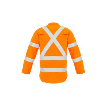 Mens Red Flame Hi Vis X Back Shirt - ZW137