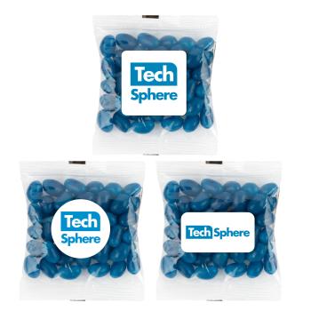 Corporate Colour Mini Jelly Beans in 50 Gram Cello Bag