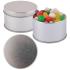 Assorted Colour Mini Jelly Beans in Silver Round Tin Jelly Beans from Challenge Marketing NZ