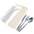 Banquet Stainless Steel Cutlery & Straw Set in Calico Pouch Picnic & BBQ from Challenge Marketing NZ