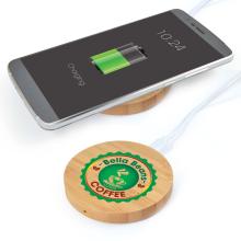 Arc Round Bamboo Wireless Charger Wireless Chargers from Challenge Marketing NZ