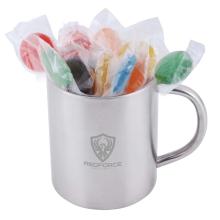 Assorted Colour Lollipops in Java Mug Lollipops from Challenge Marketing NZ