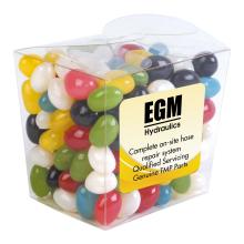 Assorted Colour Mini Jelly Beans in Clear Mini Noodle Box Jelly Beans from Challenge Marketing NZ