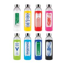 Capri Glass Bottle / Silicone Sleeve Drink Bottles- Glass from Challenge Marketing NZ