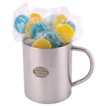 Corporate Colour Lollipops in Java Mug Lollipops from Challenge Marketing NZ