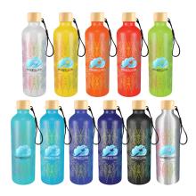 Gelato Aluminium Drink Bottle with Bamboo Lid Drink Bottles- Metal from Challenge Marketing NZ