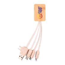 Oracle Square Bamboo Charging Cable USB Accessories & Cables from Challenge Marketing NZ