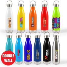 Soda Vacuum Bottle with Hanger Lid Drink Bottles- Metal from Challenge Marketing NZ