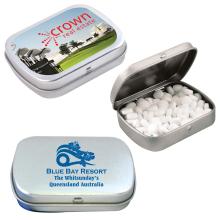 Sugar Free Breath Mints in Silver Tin Mints from Challenge Marketing NZ